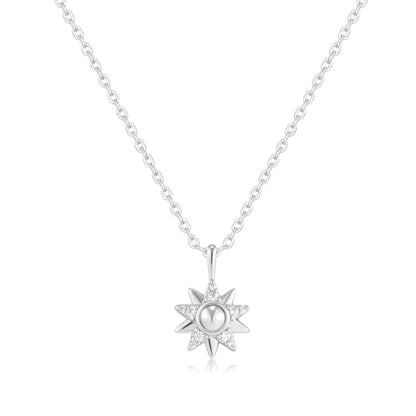 Ania Haie Silver CZ Sunburst Necklace