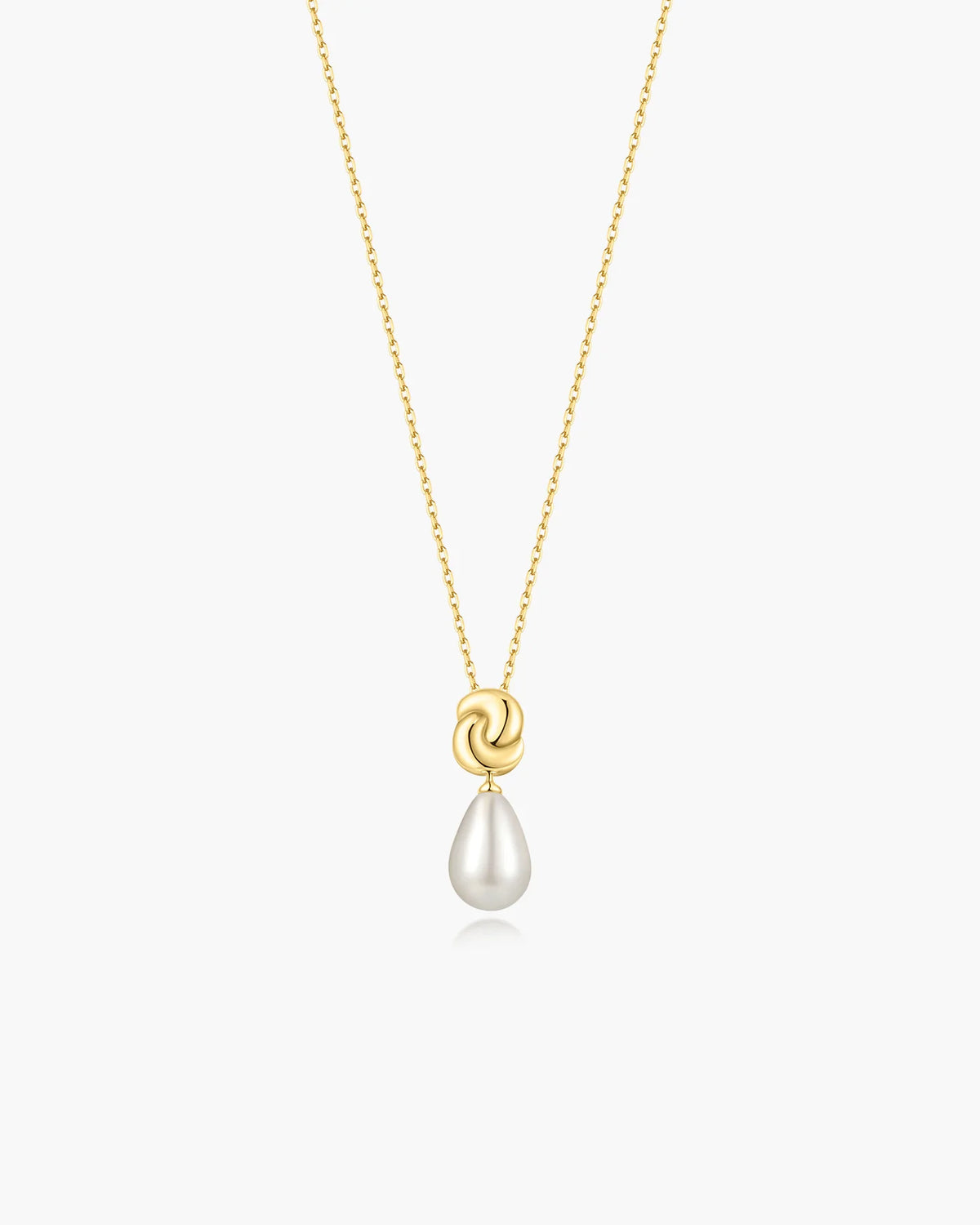 Ania Haie Yellow Gold Plate Twist & Shell Pearl Necklace