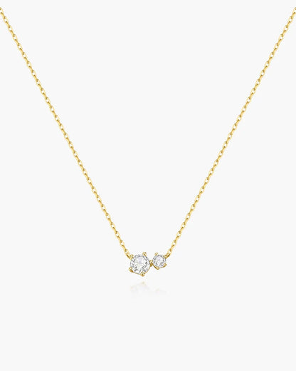 Ania Haie Gold Plated CZ Prong Set Duo Necklace
