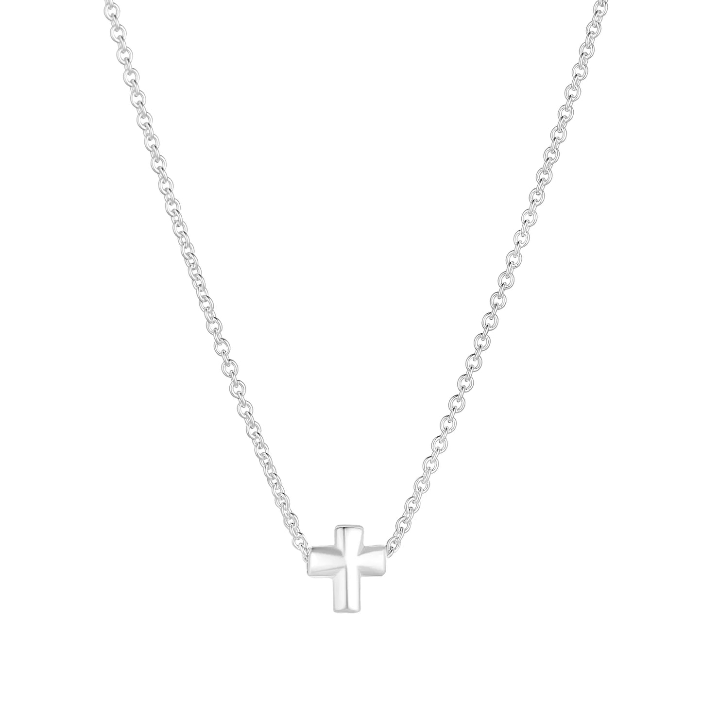 Sterling Silver Mini Cross Pendant Necklace