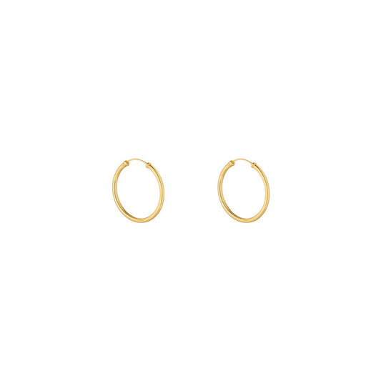 9ct Yellow Gold 10mm Sleeper Hoops