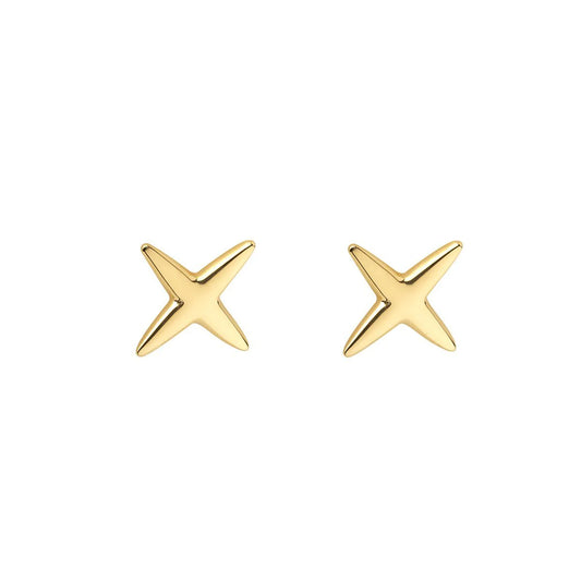 9ct Yellow Gold Kiss Stud Earrings