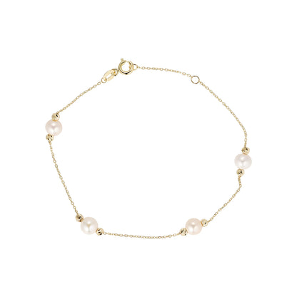 9ct Yellow Gold Fresh Water Pearl Bracelet