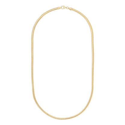 9ct Yellow Gold Flat Omega Chain Necklace