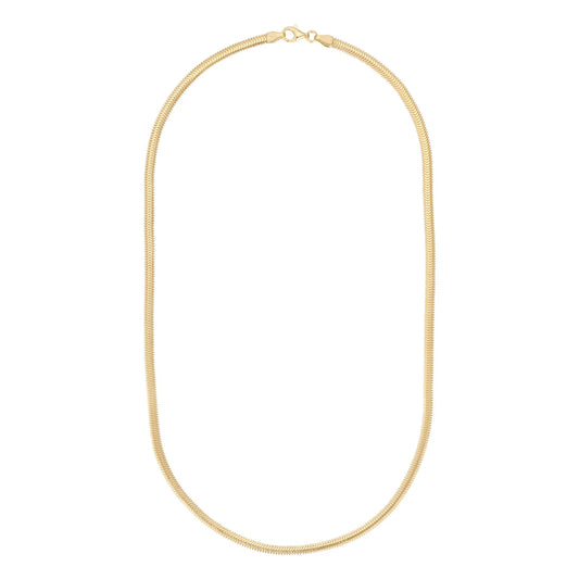 9ct Yellow Gold Flat Omega Chain Necklace