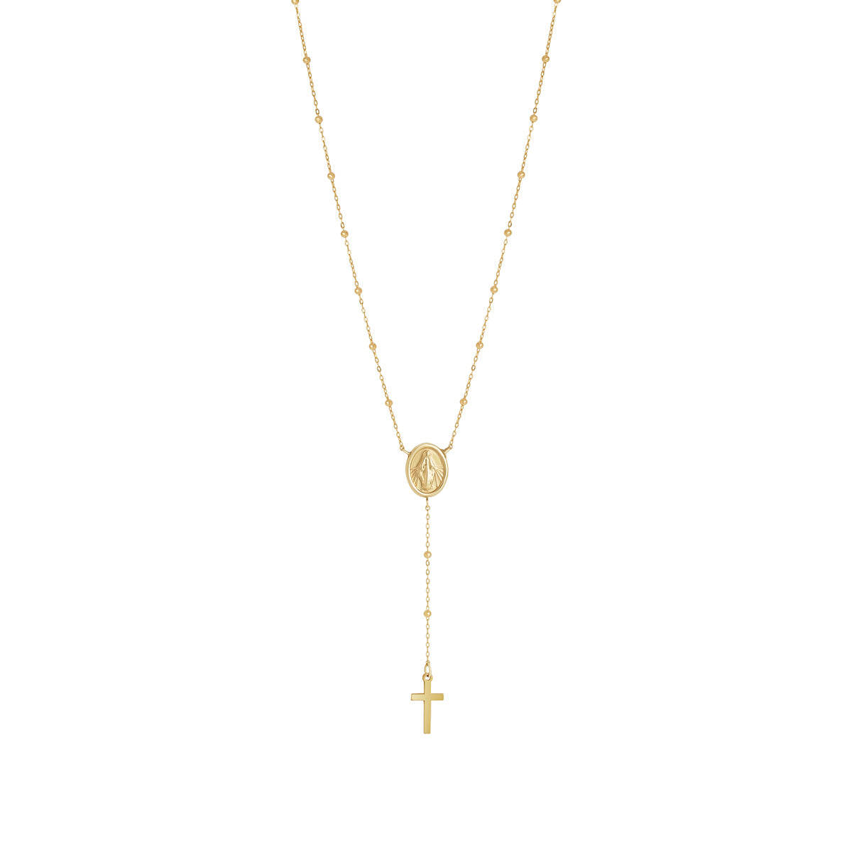 9ct Yellow Gold Rosary Style Necklace