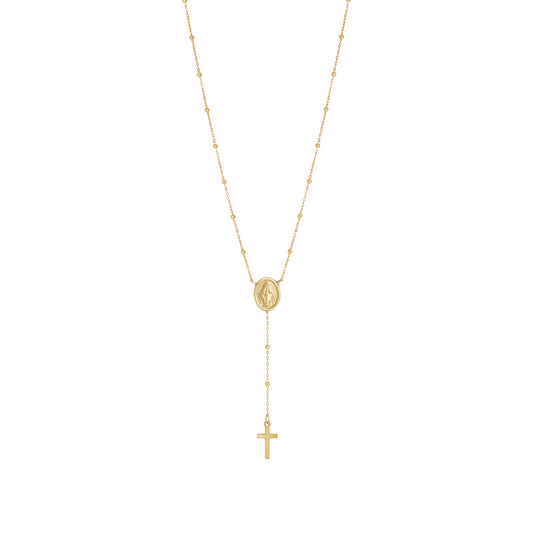 9ct Yellow Gold Rosary Style Necklace