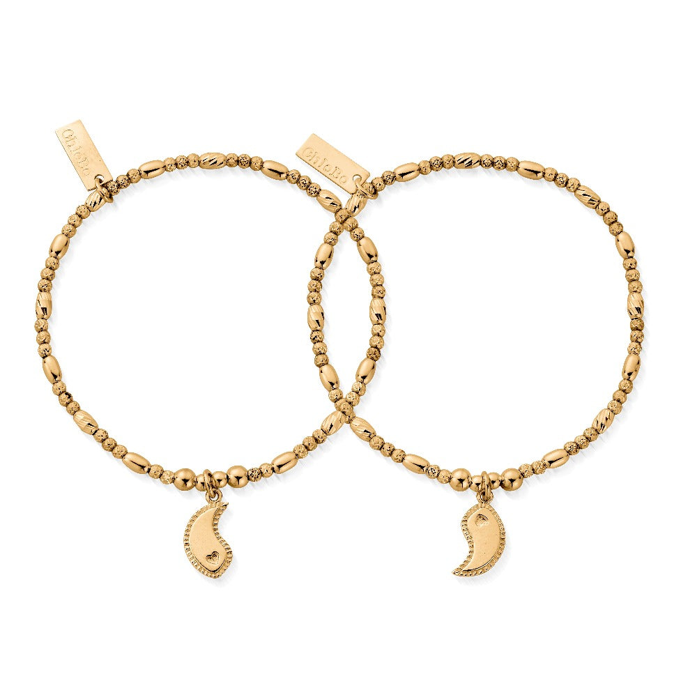 ChloBo Gold Plated We Go Together Set of 2 Bracelets