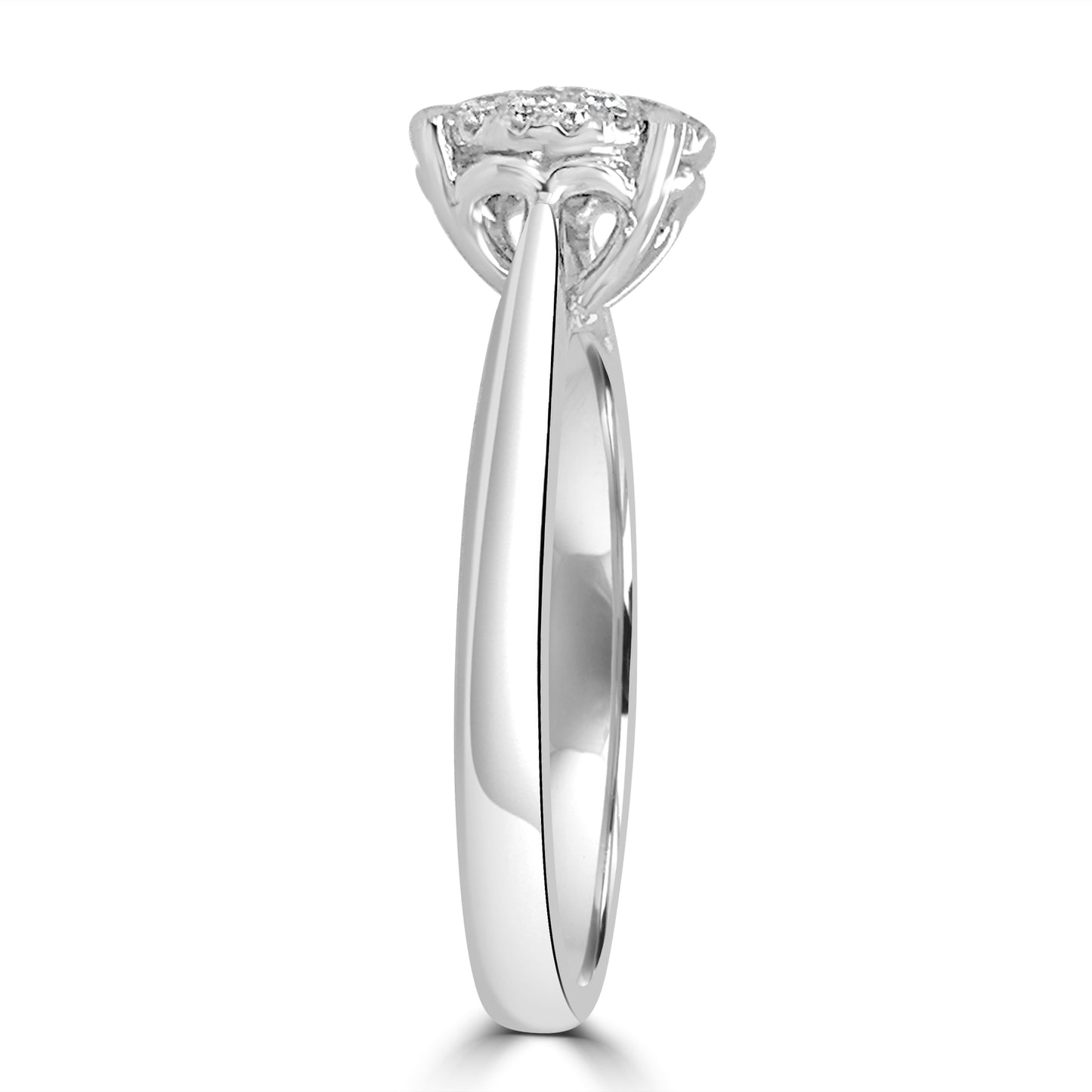 18ct White Gold Round Multi-Stone Diamond Ring 0.40ct