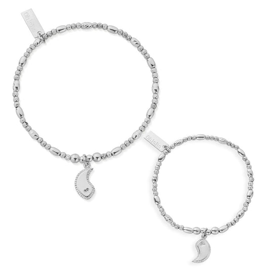 ChloBo Silver We Go Together Set of 2 Bracelets