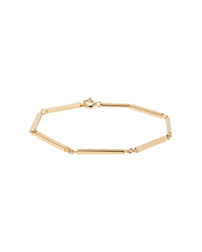 PDPAOLA Yellow Gold Plated Bar Chain Bracelet