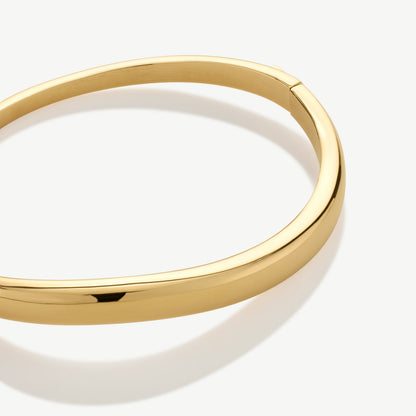 D.LOUISE Yellow Gold Plate Wave Bangle