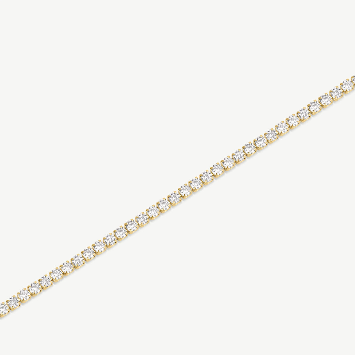 D.LOUISE Yellow Gold Plate Bezel Set CZ Luxe Tennis Bracelet