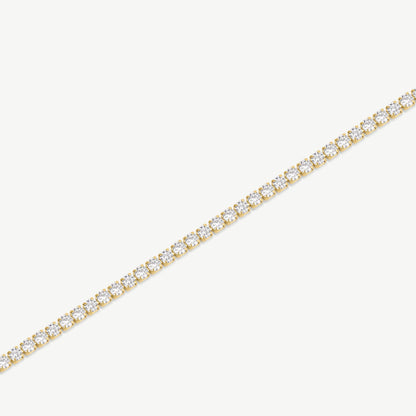 D.LOUISE Yellow Gold Plate Bezel Set CZ Luxe Tennis Bracelet
