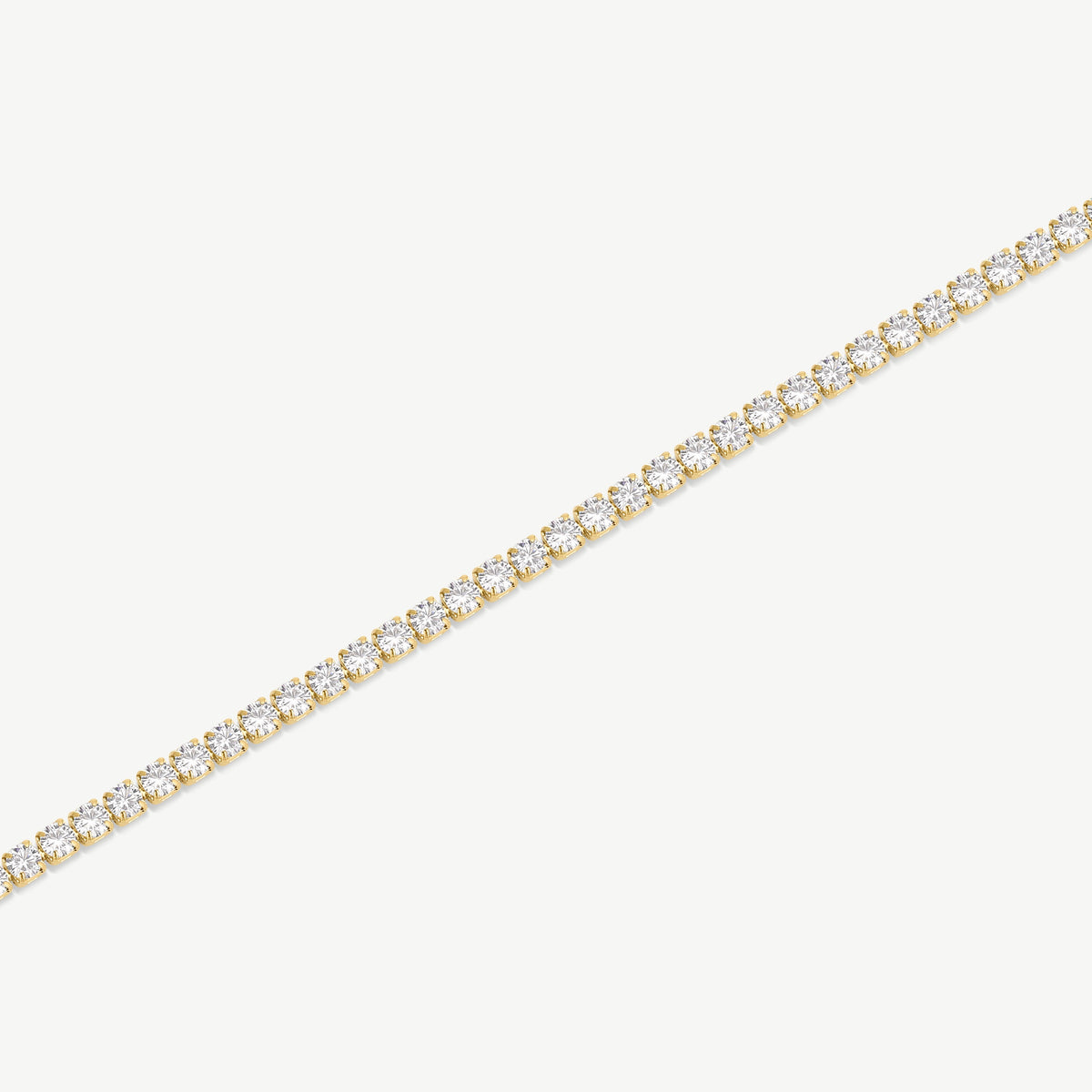D.LOUISE Yellow Gold Plate Bezel Set CZ Tennis Bracelet