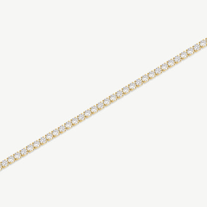 D.LOUISE Yellow Gold Plate Bezel Set CZ Tennis Bracelet