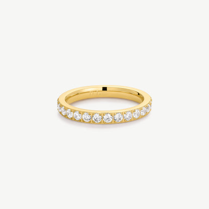 D.LOUISE Yellow Gold Plate Eternity Band Ring