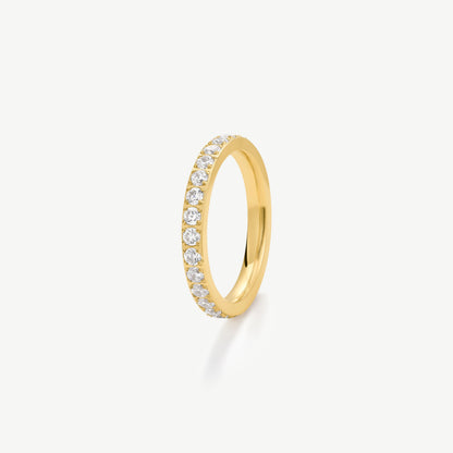 D.LOUISE Yellow Gold Plate Eternity Band Ring