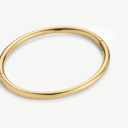 D.LOUISE Yellow Gold Plate Classic Oval Bangle
