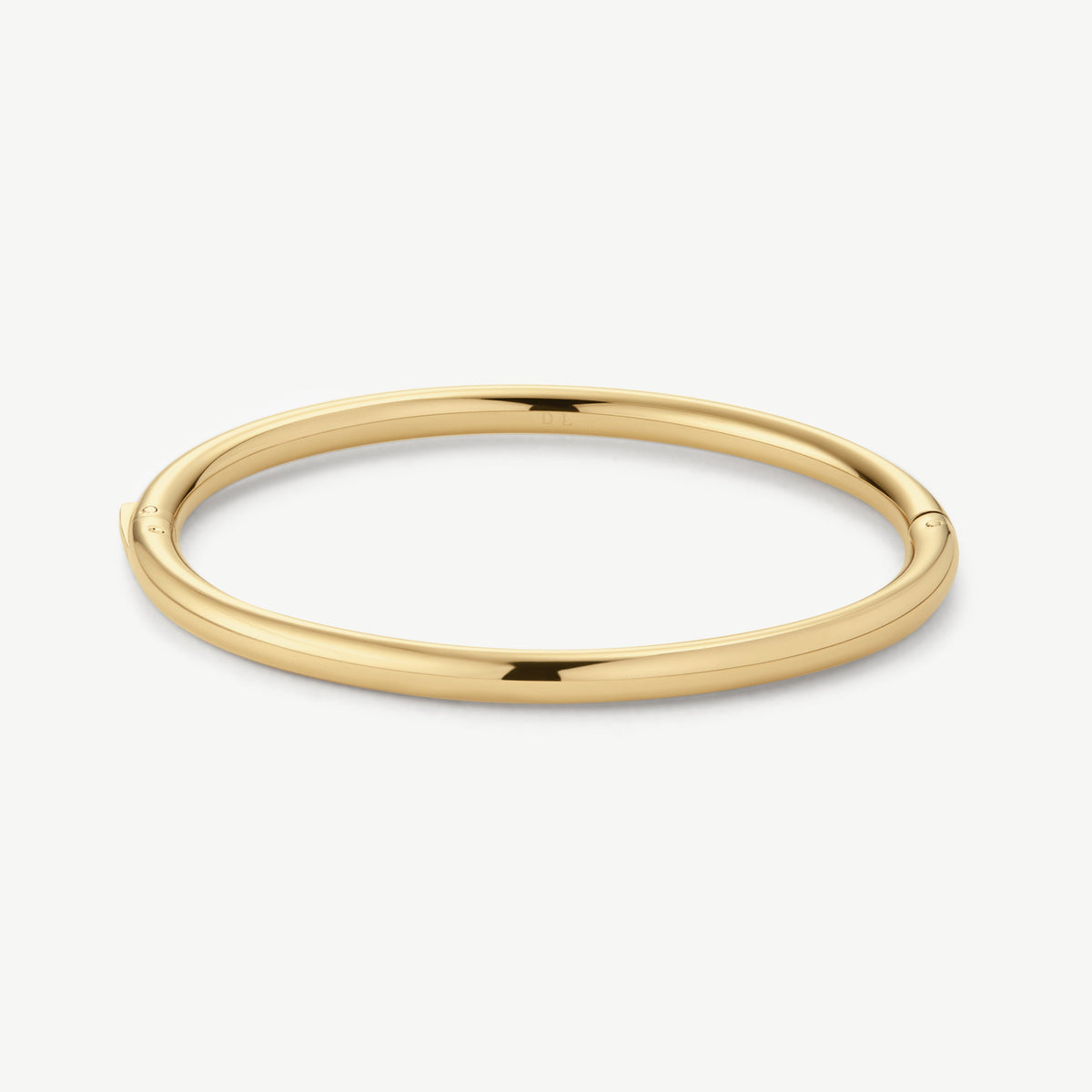 D.LOUISE Yellow Gold Plate Classic Oval Bangle