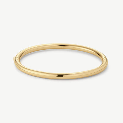 D.LOUISE Yellow Gold Plate Classic Oval Bangle
