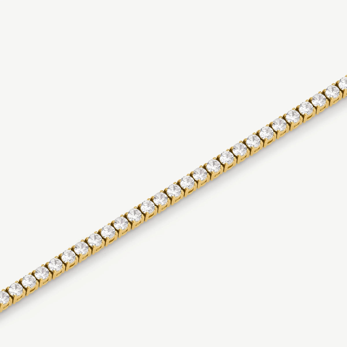 D.LOUISE Yellow Gold Plate CZ Luxe Tennis Necklace