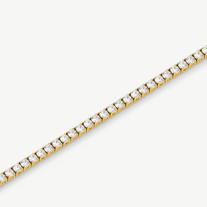 D.LOUISE Yellow Gold Plate CZ Luxe Tennis Necklace