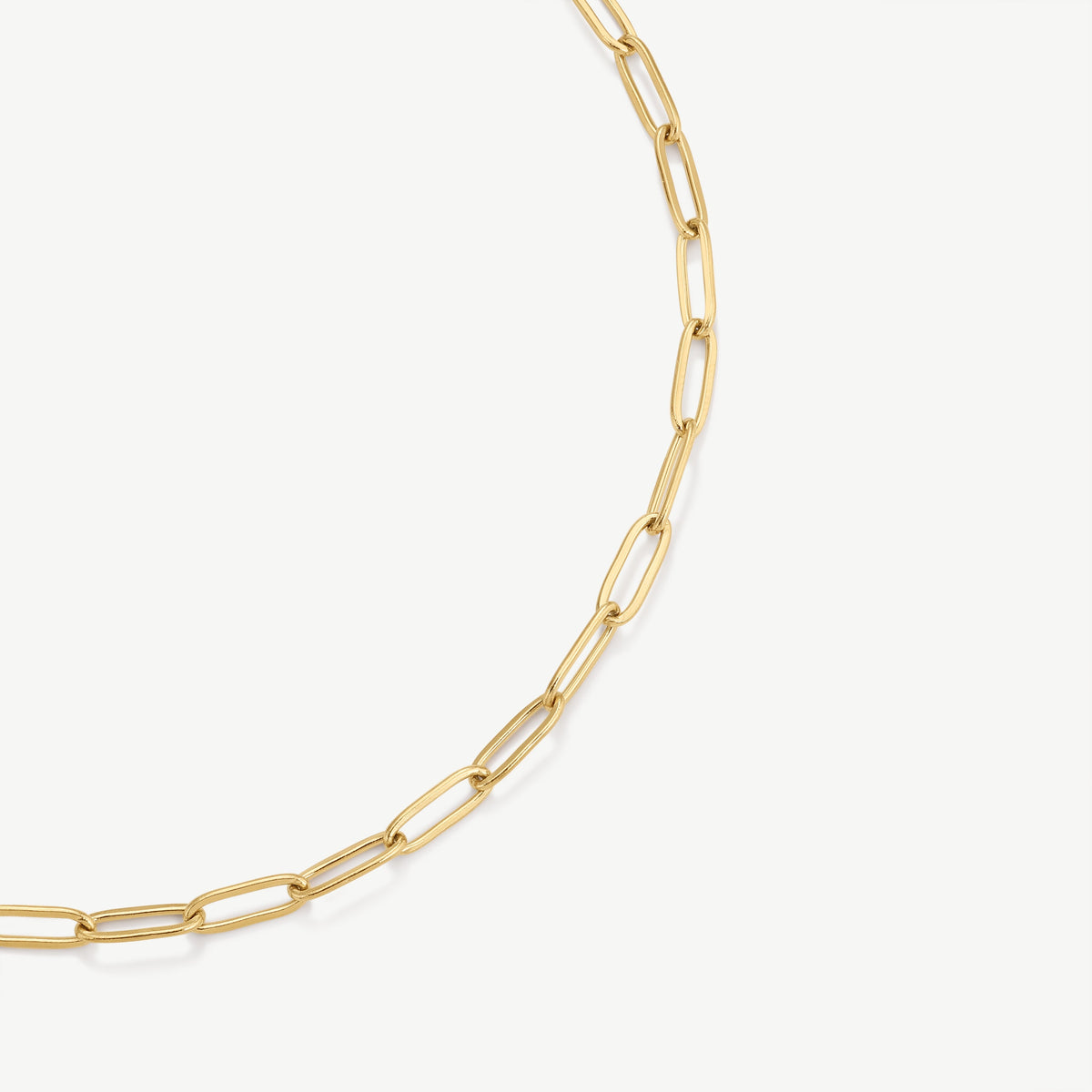D.LOUISE Yellow Gold Plate Paperclip Necklace