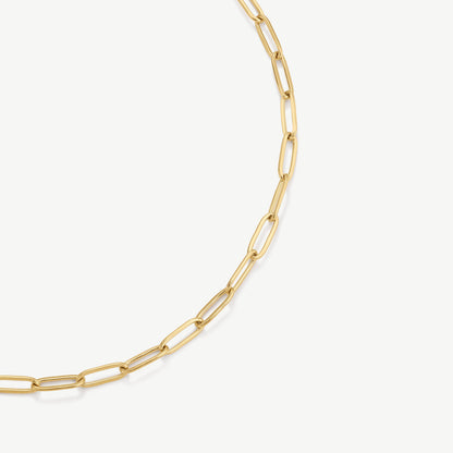 D.LOUISE Yellow Gold Plate Paperclip Necklace