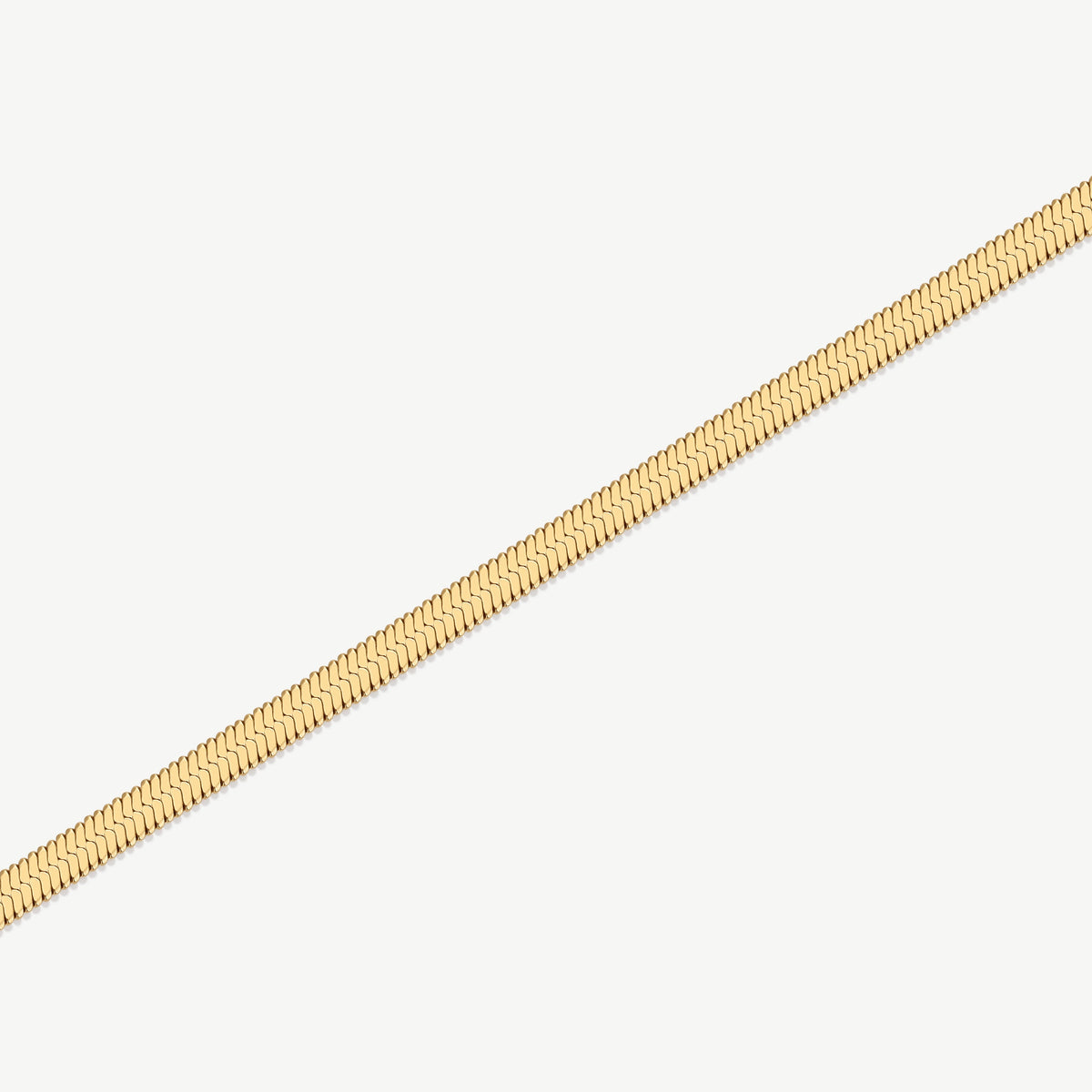 D.LOUISE Yellow Gold Plate Essentials Herringbone Bracelet