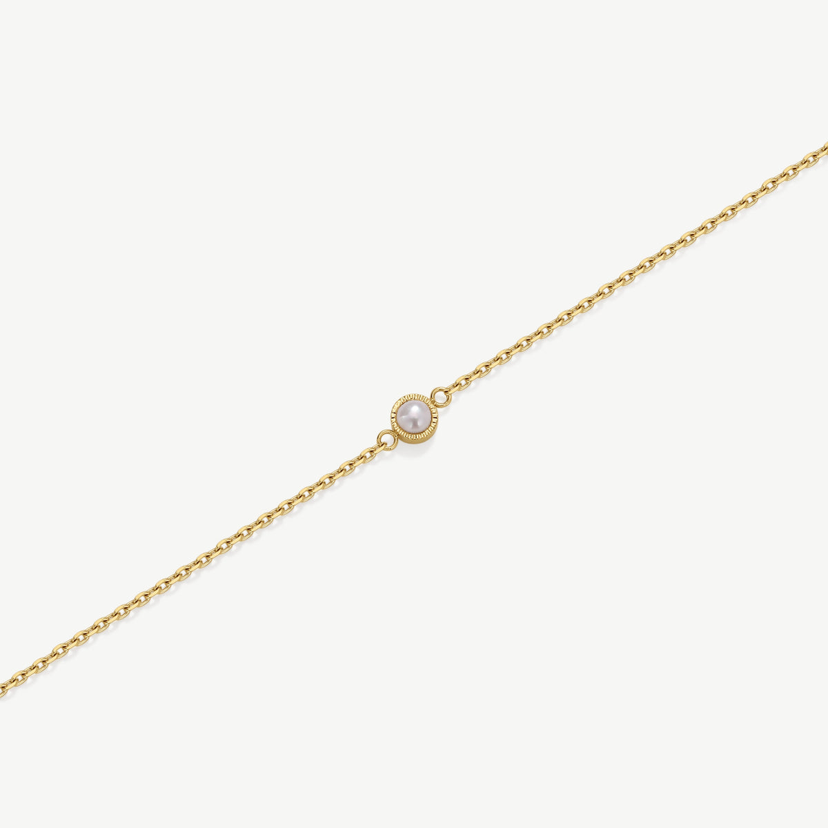 D.LOUISE Yellow Gold Plate Bridesmaid Dainty Pearl Bracelet