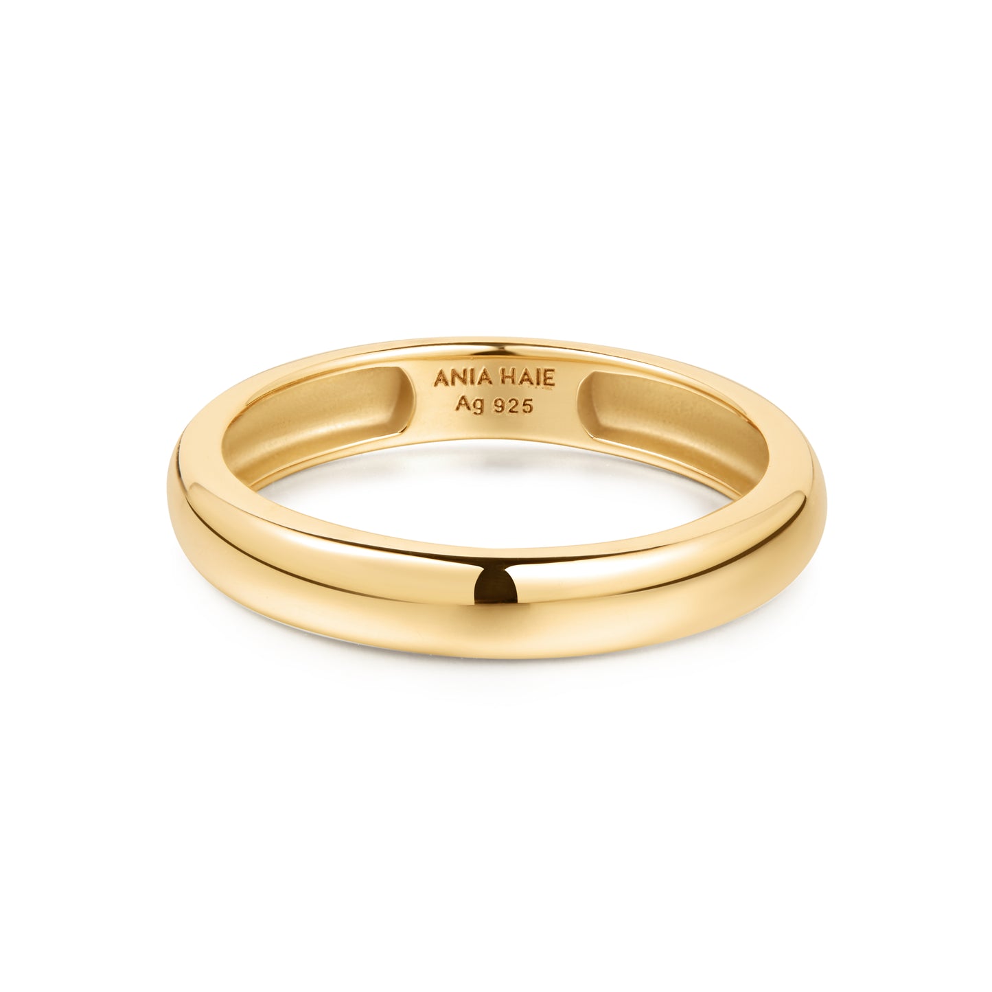 Ania Haie Gold Plate Curve Dome Band Ring