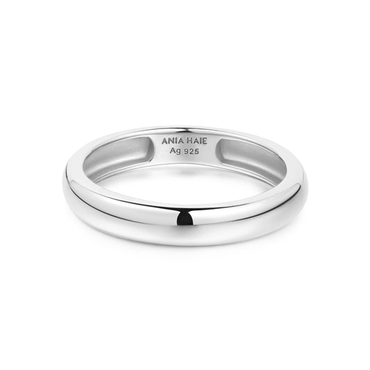 Ania Haie Silver Curve Dome Band Ring