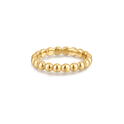 Ania Haie Gold Plate Round Dome Band Ring - Size 54