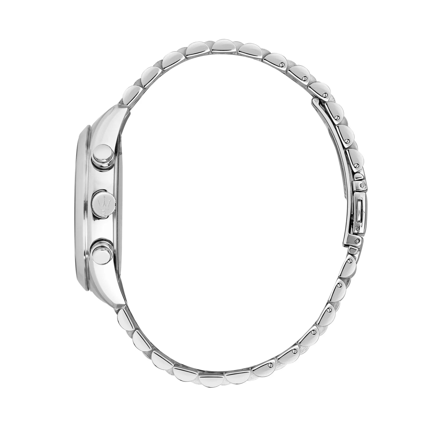 Maserati 43mm Attrazione Royal Blue Dial & Stainless Steel Chronograph Link Watch