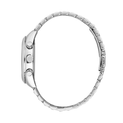 Maserati 43mm Attrazione Royal Blue Dial & Stainless Steel Chronograph Link Watch