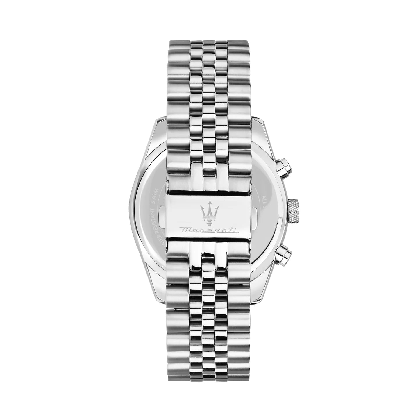 Maserati 43mm Attrazione Royal Blue Dial & Stainless Steel Chronograph Link Watch