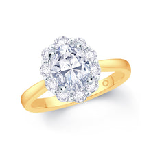 Load image into Gallery viewer, 18ct Yellow Gold Oval &amp; Halo Diamond Ring, 1.20ct