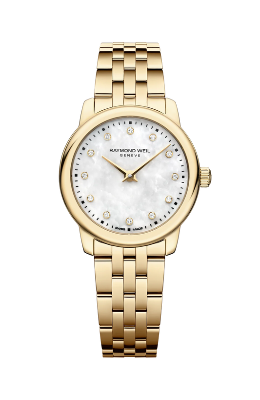 Raymond Weil 24mm Toccata Classic Gold Diamond Mother of Pearl Dial Quartz Ladies Watch