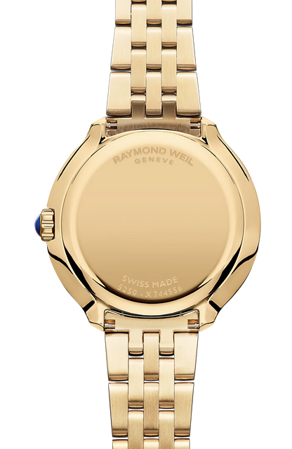 Raymond Weil 28mm Toccata Heritage Diamond Yellow Gold PVD White Dial Quartz Watch