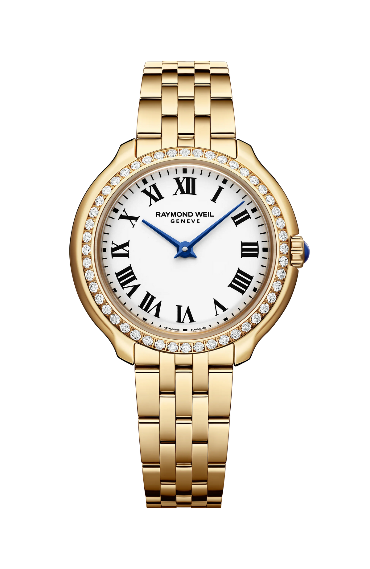 Raymond Weil 28mm Toccata Heritage Diamond Yellow Gold PVD White Dial Quartz Watch
