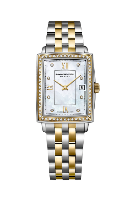 Raymond Weil 28mm Toccata 68 Diamonds Rectangle Dial Duo Tone Watch