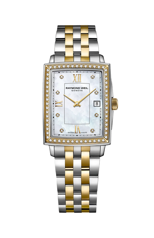 Raymond Weil 28mm Toccata 68 Diamonds Rectangle Dial Duo Tone Watch