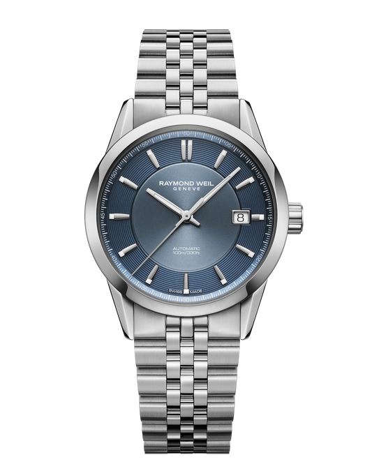 Raymond Weil Freelancer Automatic Blue Dial Stainless Steel Bracelet Watch 38mm