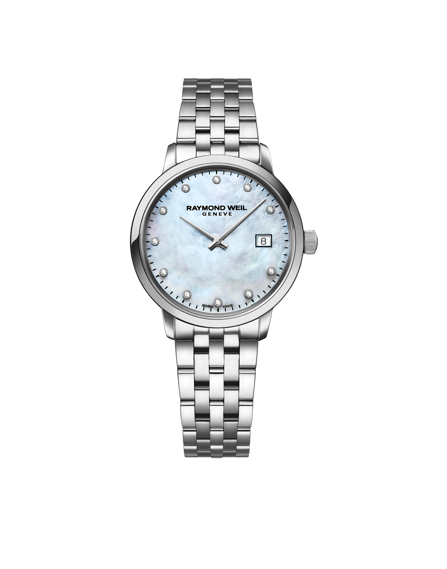 Raymond Weil 29mm Toccata Ladies White Mother-of-Pearl Diamond Quartz Watch