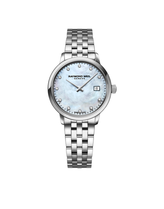 Raymond Weil 29mm Toccata Ladies White Mother-of-Pearl Diamond Quartz Watch