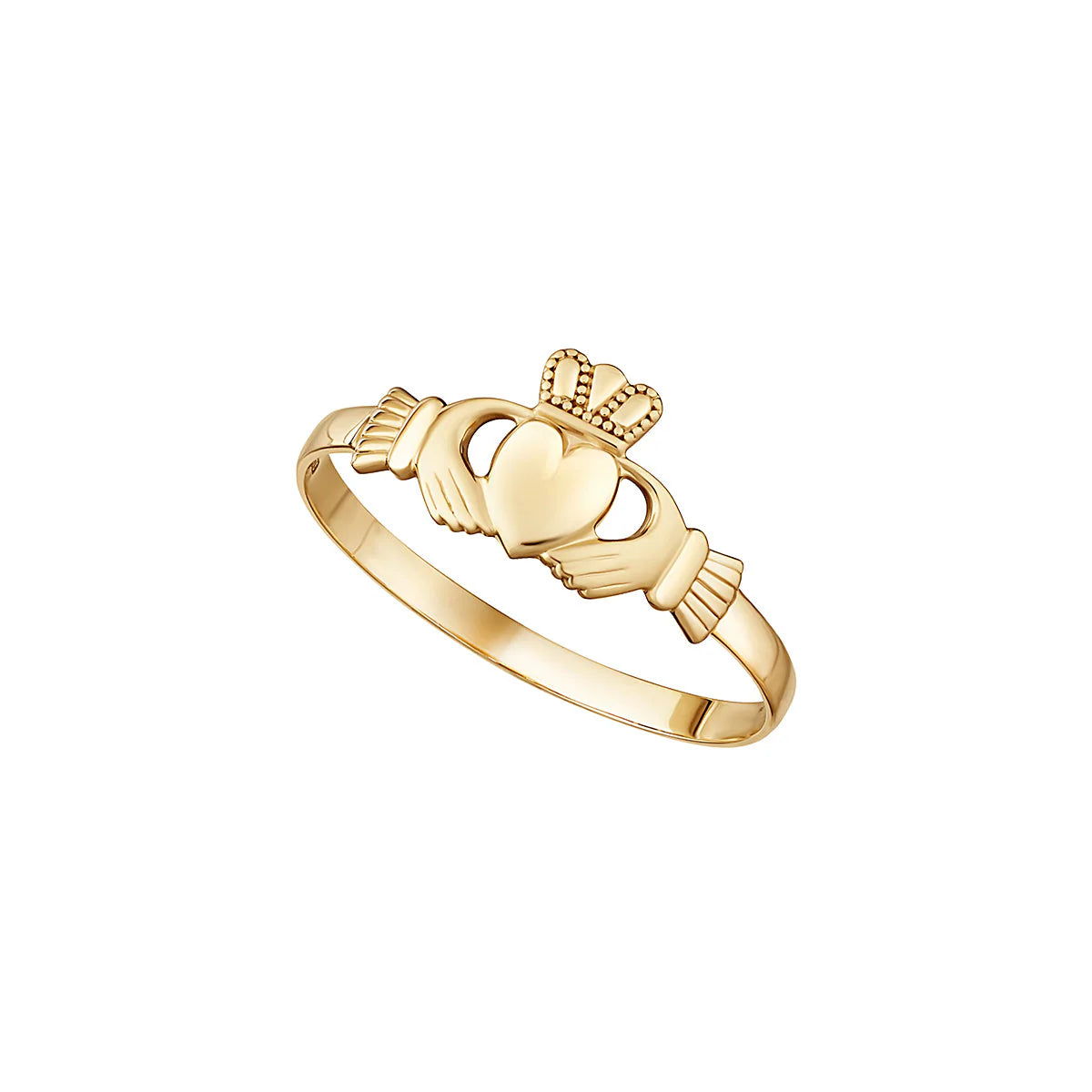 9ct Yellow Gold Mini Claddagh Ring