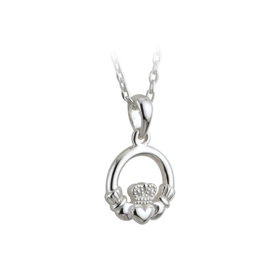 Sterling Silver Children's Claddagh Pendant Necklace