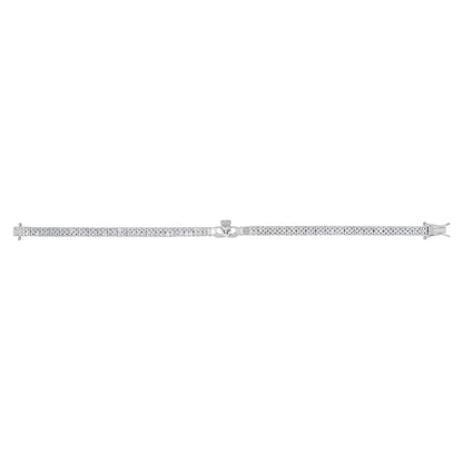 Sterling Silver Claddagh CZ Double Row Tennis Bracelet