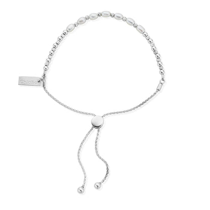 ChloBo Sterling Silver Cherished Moments Freshwater Pearl Adjustable Bracelet